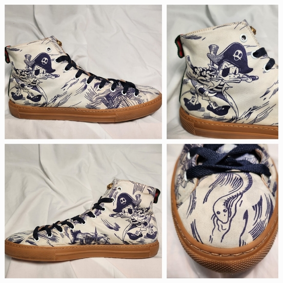 Gucci X Disney Donald Duck Mens 10.5 HiTops
